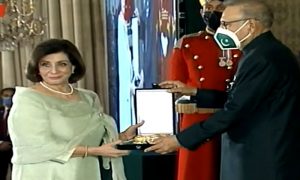 صدر مملکت نے سلطانہ صدیقی کو ستارہ امتیاز سے نوازا